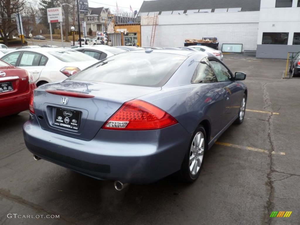 2007 Accord EX V6 Coupe - Cool Blue Metallic / Black photo #3