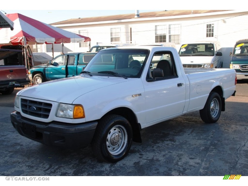 2001 Ranger Regular Cab - Oxford White / Dark Graphite photo #2