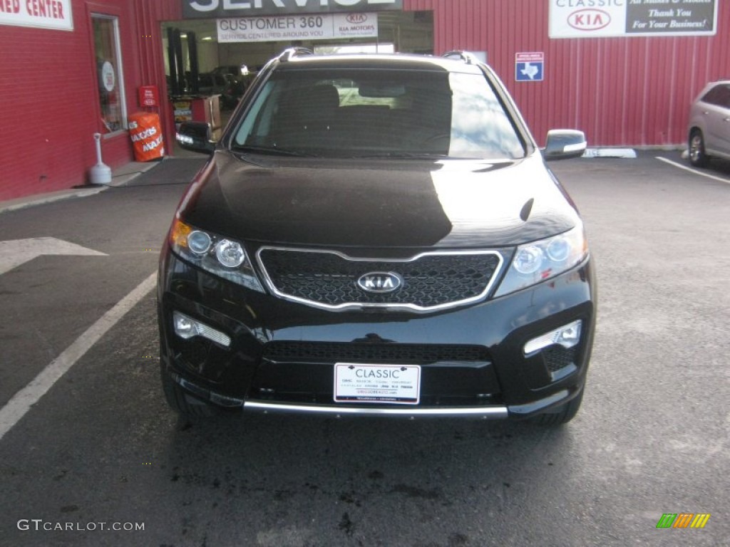 2012 Sorento SX V6 - Ebony Black / Black photo #8