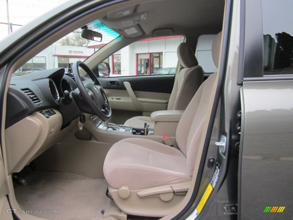 2009 Highlander V6 4WD - Cypress Green Pearl / Sand Beige photo #21