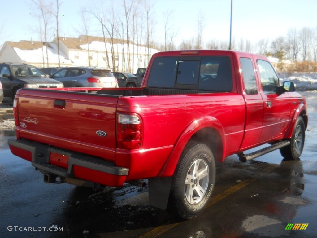 2004 Ranger XLT SuperCab 4x4 - Bright Red / Medium Dark Flint photo #2