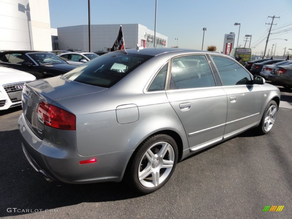 2008 A4 2.0T quattro Sedan - Quartz Grey Metallic / Black photo #7