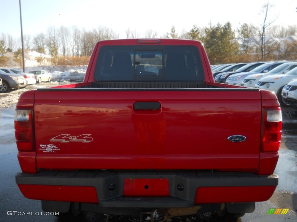 2004 Ranger XLT SuperCab 4x4 - Bright Red / Medium Dark Flint photo #6