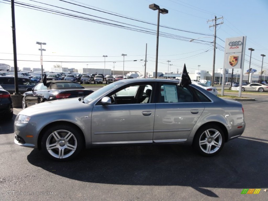 2008 A4 2.0T quattro Sedan - Quartz Grey Metallic / Black photo #10