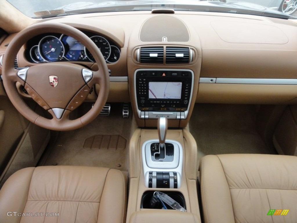 2006 Porsche Cayenne Turbo Havanna/Sand Beige Dashboard Photo #61002016