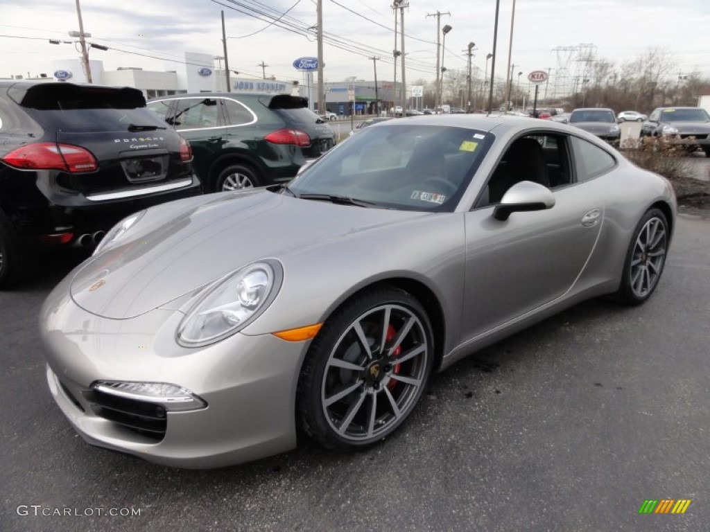 Platinum Silver Metallic 2012 Porsche New 911 Carrera S Coupe Exterior Photo #61002175