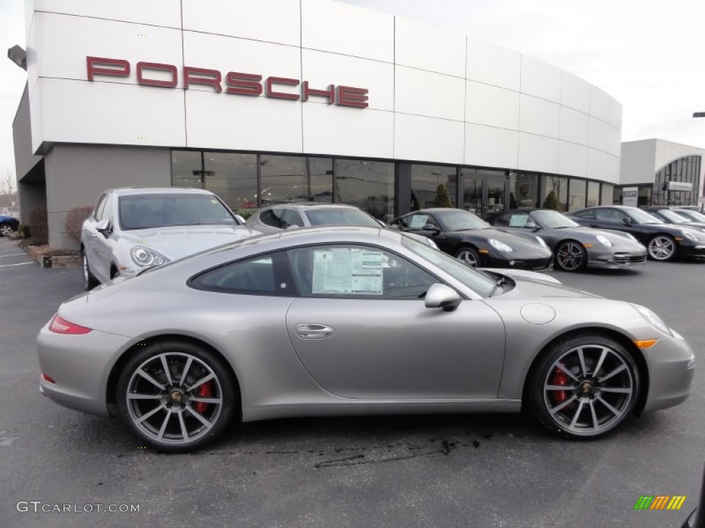 Platinum Silver Metallic 2012 Porsche New 911 Carrera S Coupe Exterior Photo #61002217