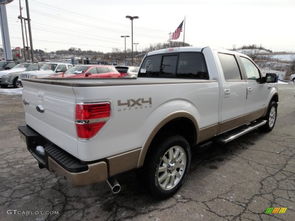 2012 F150 King Ranch SuperCrew 4x4 - White Platinum Metallic Tri-Coat / King Ranch Chaparral Leather photo #4