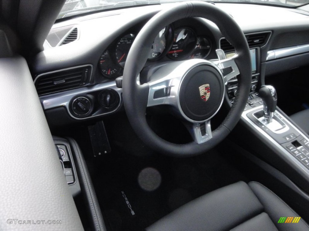 2012 Porsche New 911 Carrera S Coupe Black Steering Wheel Photo #61002973