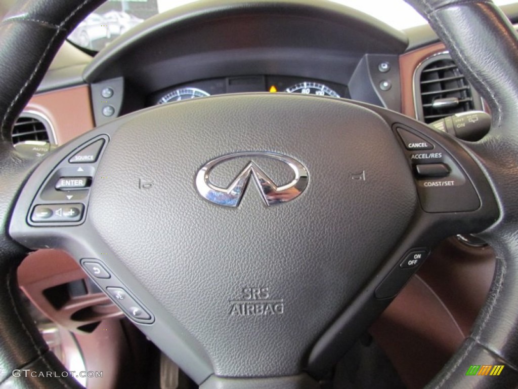 2010 Infiniti EX 35 AWD Chestnut Steering Wheel Photo #61004236