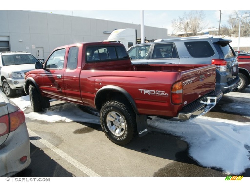 2000 Tacoma V6 TRD Extended Cab 4x4 - Sunfire Red Pearl / Oak photo #3