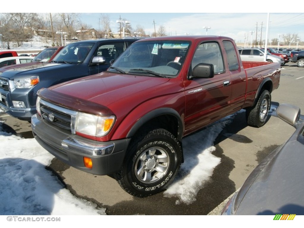 2000 Tacoma V6 TRD Extended Cab 4x4 - Sunfire Red Pearl / Oak photo #4