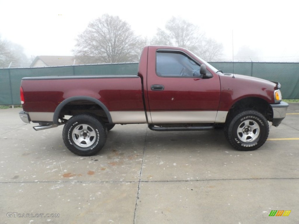 Dark Toreador Red Metallic 1998 Ford F150 XL Regular Cab 4x4 Exterior Photo #61013395