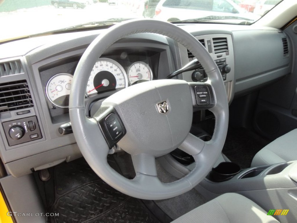 2006 Dodge Dakota R/T Club Cab Medium Slate Gray Steering Wheel Photo #61014532