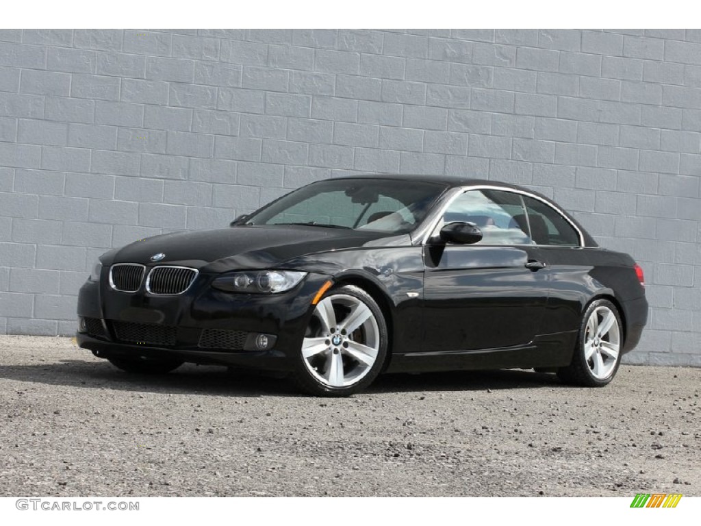 2007 3 Series 335i Convertible - Black Sapphire Metallic / Coral Red/Black photo #12