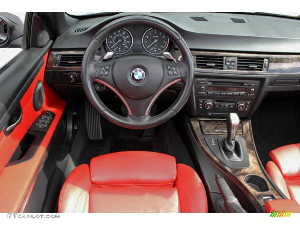 2007 BMW 3 Series 335i Convertible Coral Red/Black Dashboard Photo #61016959