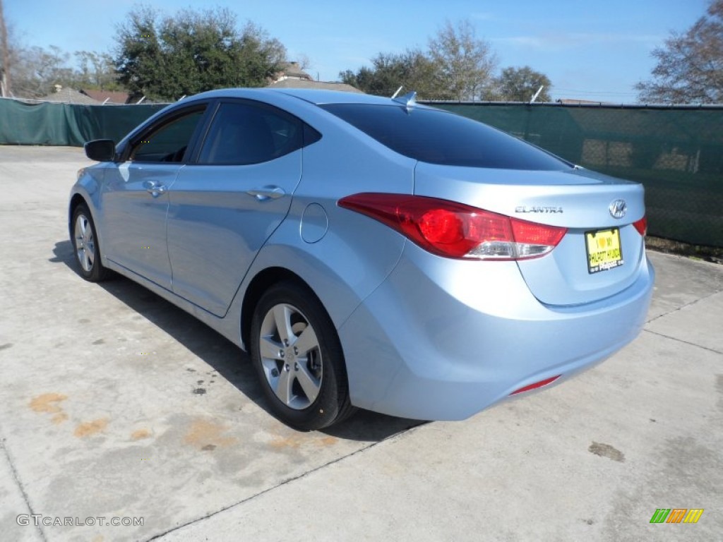 2012 Elantra GLS - Blue Sky Metallic / Beige photo #5