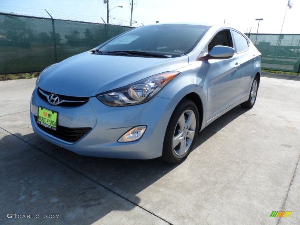 2012 Elantra GLS - Blue Sky Metallic / Beige photo #7