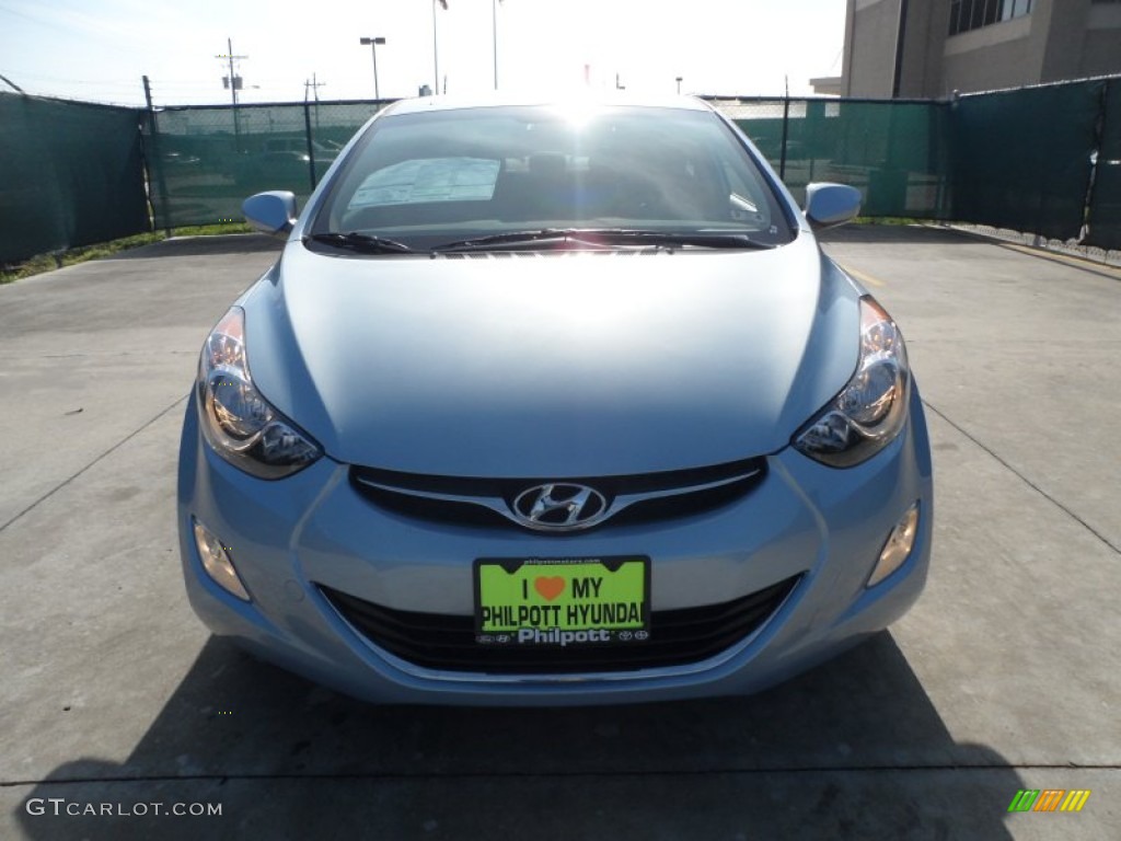 2012 Elantra GLS - Blue Sky Metallic / Beige photo #8