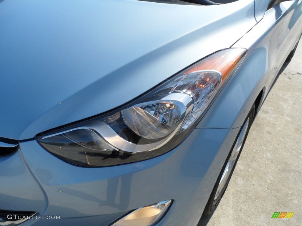 2012 Elantra GLS - Blue Sky Metallic / Beige photo #9