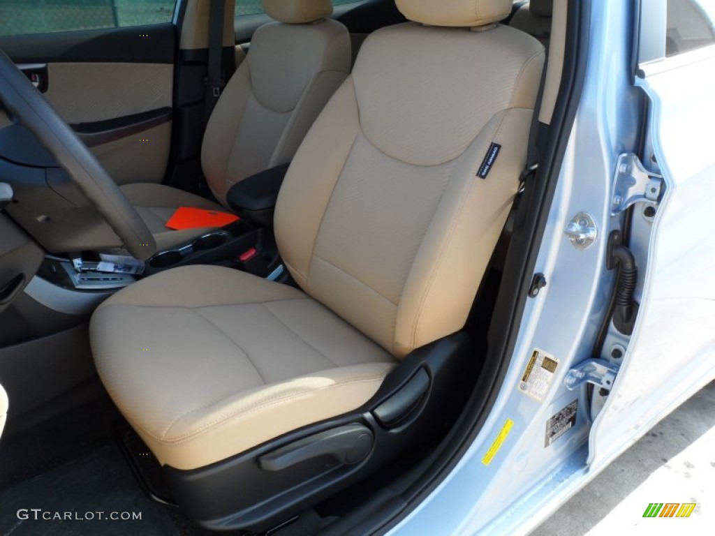 2012 Elantra GLS - Blue Sky Metallic / Beige photo #23