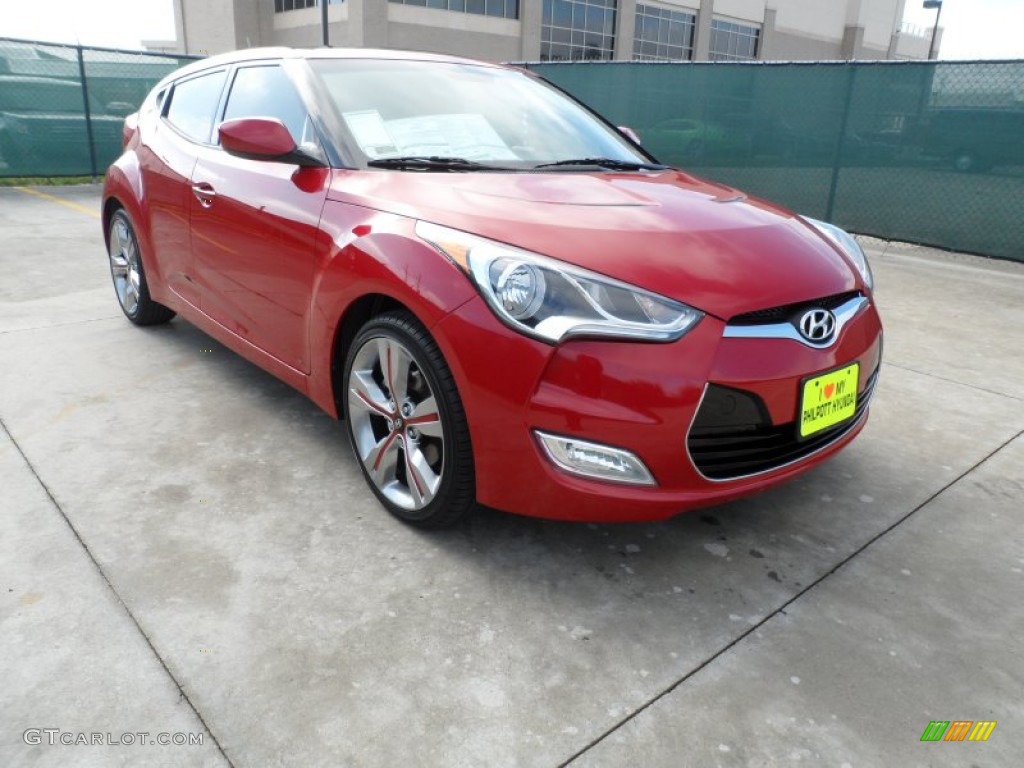 2012 Veloster  - Boston Red / Black/Red photo #1