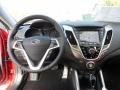 Black/Red 2012 Hyundai Veloster Standard Veloster Model Dashboard