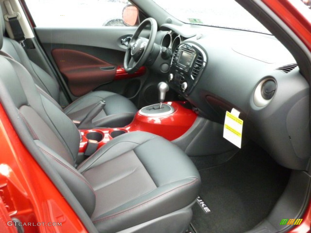 Black/Red/Red Trim Interior 2012 Nissan Juke SL AWD Photo #61018744