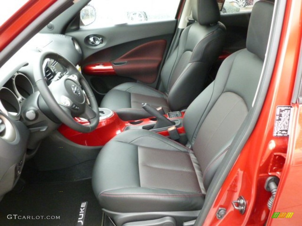 Black/Red/Red Trim Interior 2012 Nissan Juke SL AWD Photo #61018774