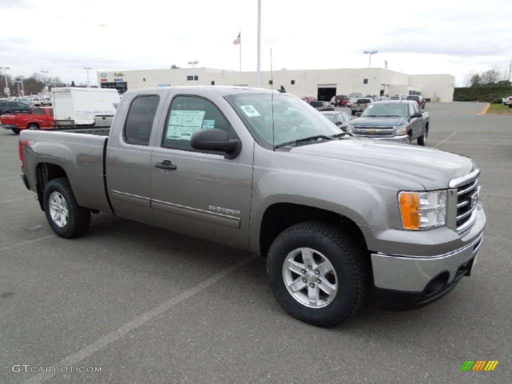 Steel Gray Metallic 2012 GMC Sierra 1500 SLE Extended Cab 4x4 Exterior Photo #61019545