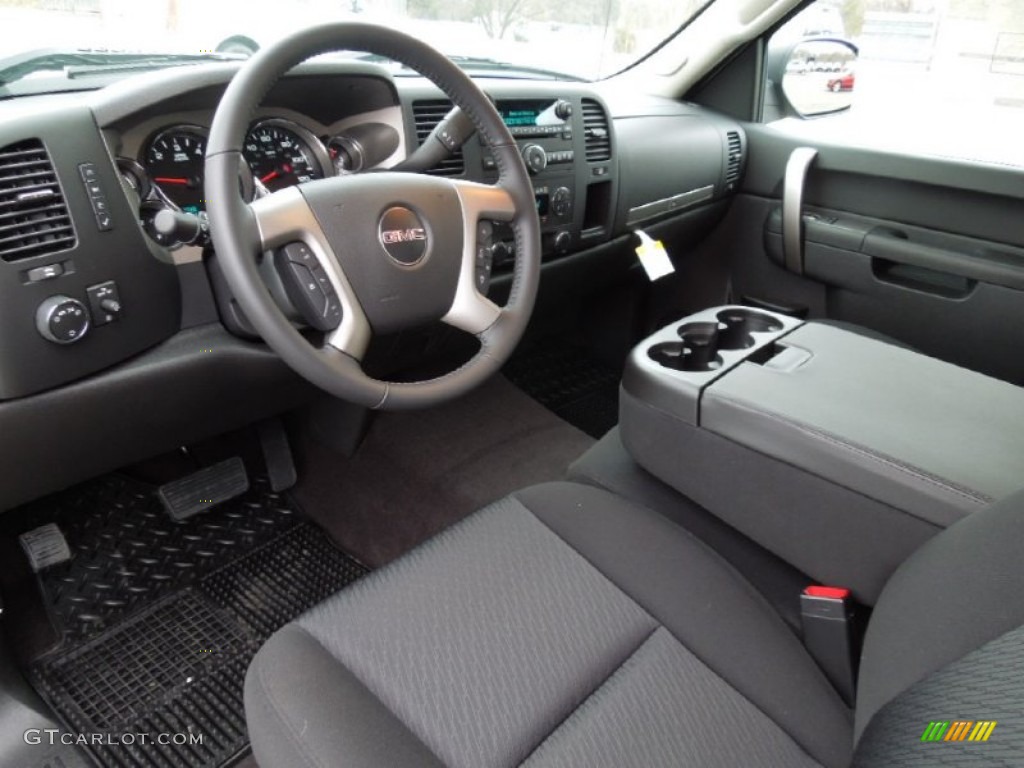 Ebony Interior 2012 GMC Sierra 1500 SLE Extended Cab 4x4 Photo #61019665