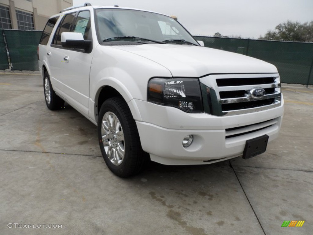 2012 Expedition Limited - White Platinum Tri-Coat / Charcoal Black photo #1