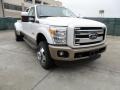 2012 White Platinum Metallic Tri-Coat Ford F350 Super Duty King Ranch Crew Cab 4x4 Dually  photo #1