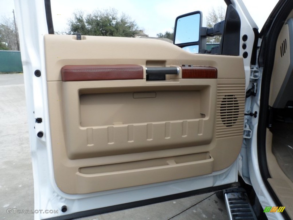 2012 F250 Super Duty King Ranch Crew Cab 4x4 - White Platinum Metallic Tri-Coat / Chaparral Leather photo #25