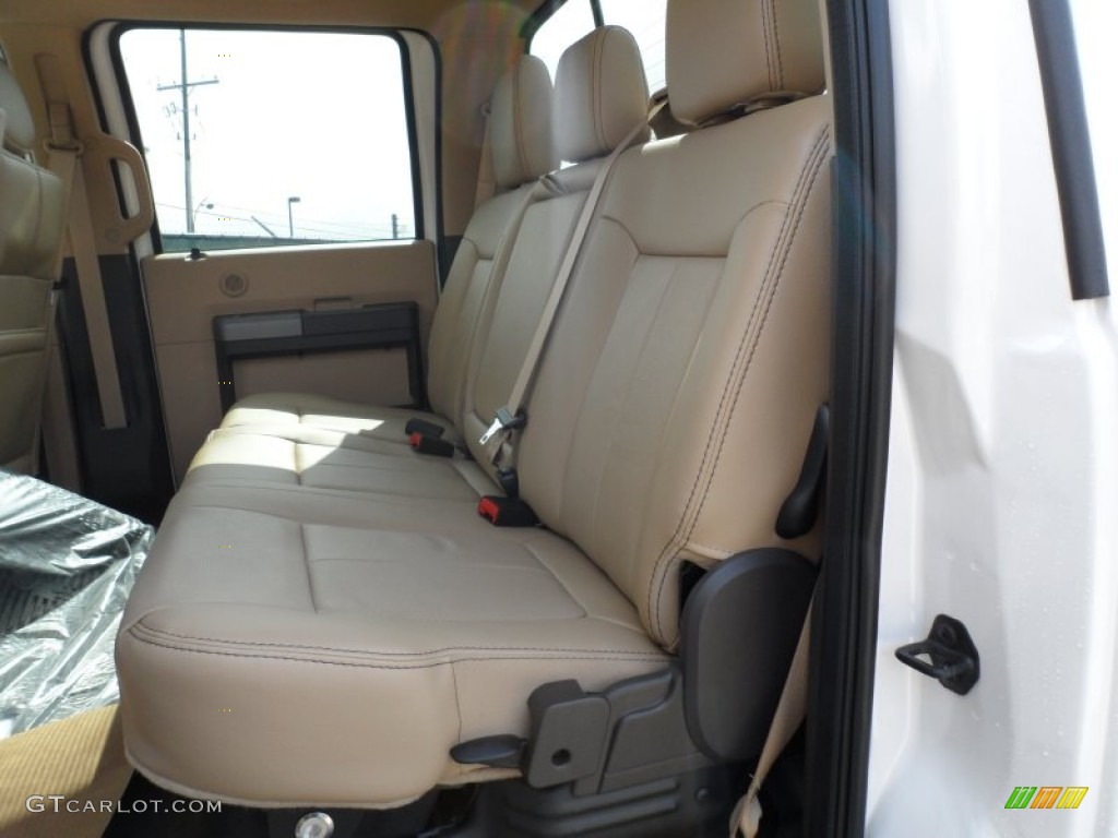2012 F250 Super Duty Lariat Crew Cab 4x4 - White Platinum Metallic Tri-Coat / Adobe photo #23