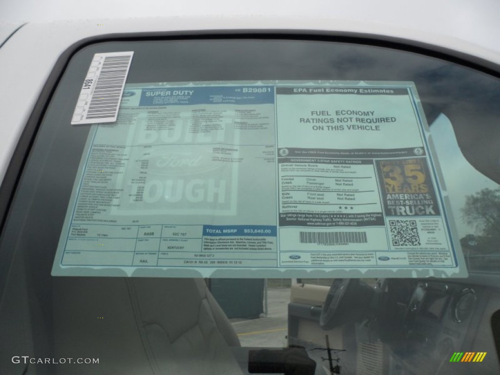2012 F250 Super Duty Lariat Crew Cab 4x4 - White Platinum Metallic Tri-Coat / Adobe photo #42