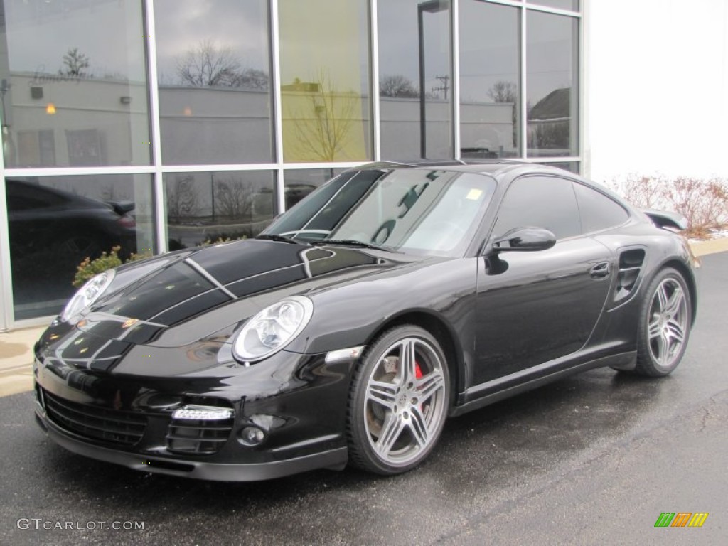 2007 911 Turbo Coupe - Basalt Black Metallic / Black photo #1