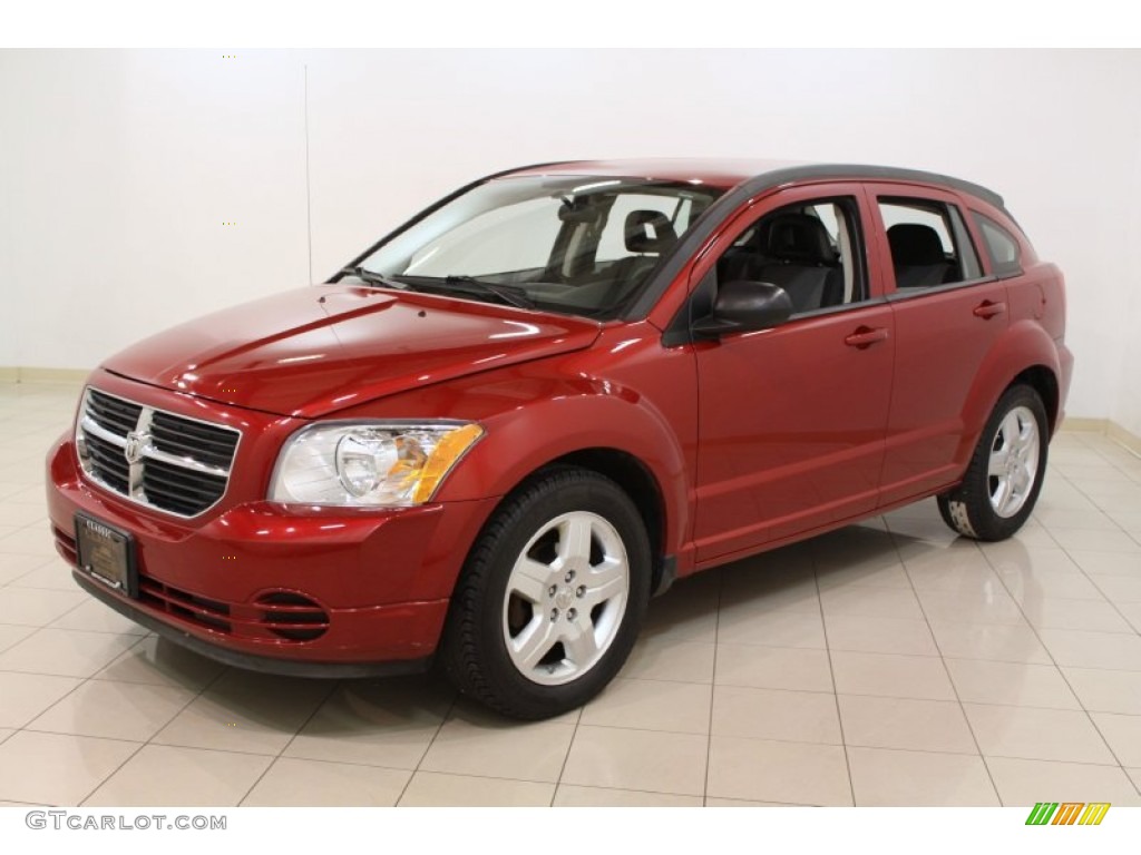 Inferno Red Crystal Pearl 2009 Dodge Caliber SXT Exterior Photo #61021525