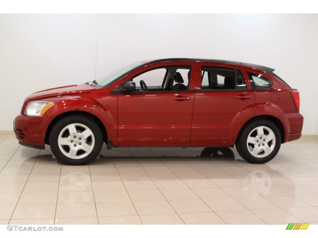 Inferno Red Crystal Pearl 2009 Dodge Caliber SXT Exterior Photo #61021528