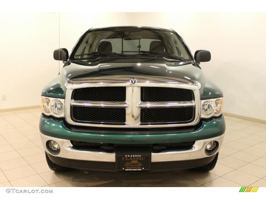 2003 Ram 1500 SLT Quad Cab 4x4 - Timberline Green Pearl / Dark Slate Gray photo #2