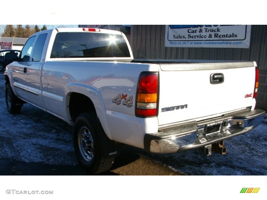 2005 Sierra 2500HD SLE Extended Cab 4x4 - Summit White / Neutral photo #9