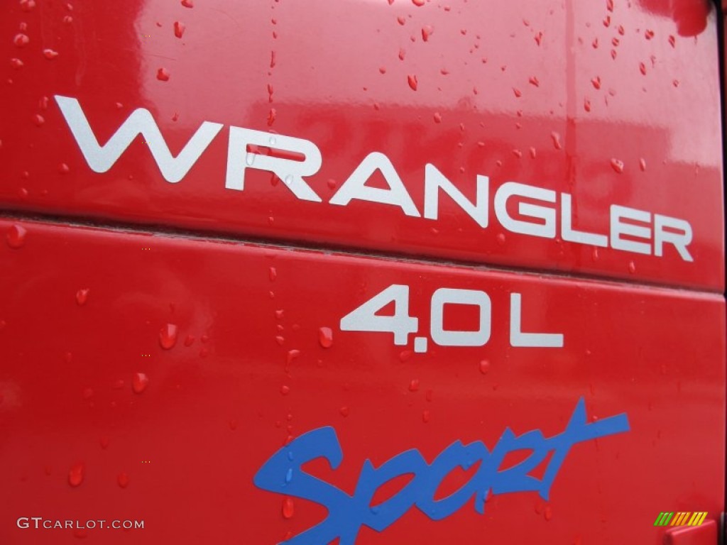 1997 Wrangler Sport 4x4 - Flame Red / Gray photo #10