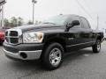 2008 Brilliant Black Crystal Pearl Dodge Ram 1500 SXT Quad Cab  photo #3