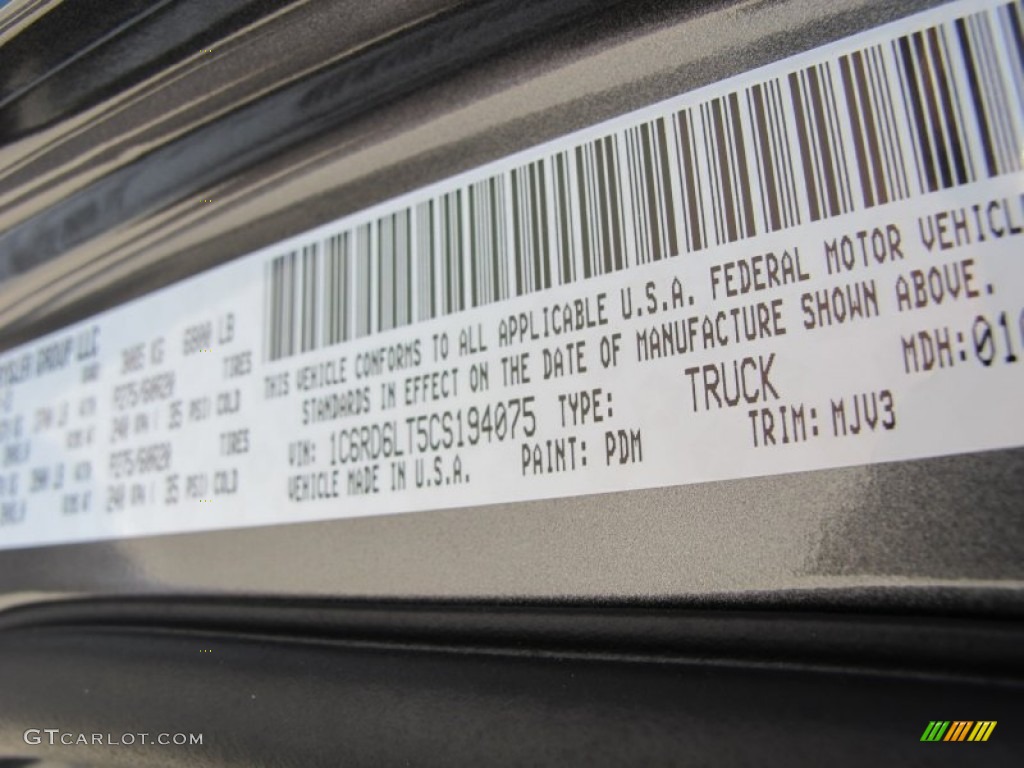 2012 Ram 1500 Big Horn Crew Cab - Mineral Gray Metallic / Dark Slate Gray/Medium Graystone photo #12