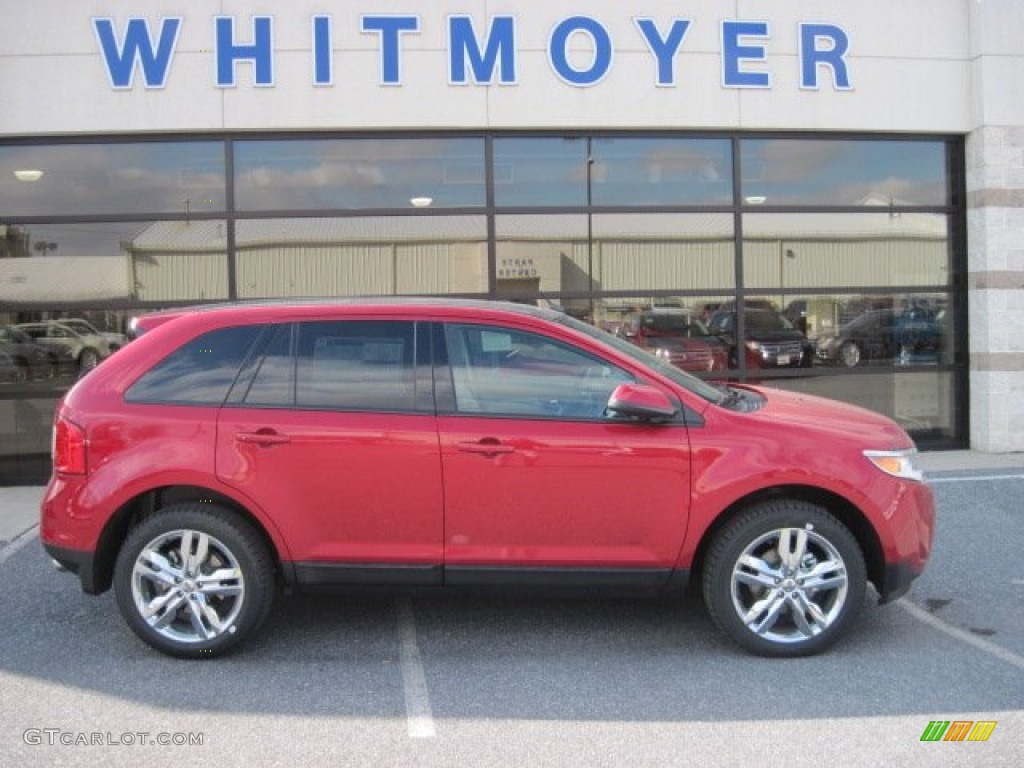 2012 Edge SEL AWD - Red Candy Metallic / Medium Light Stone photo #1