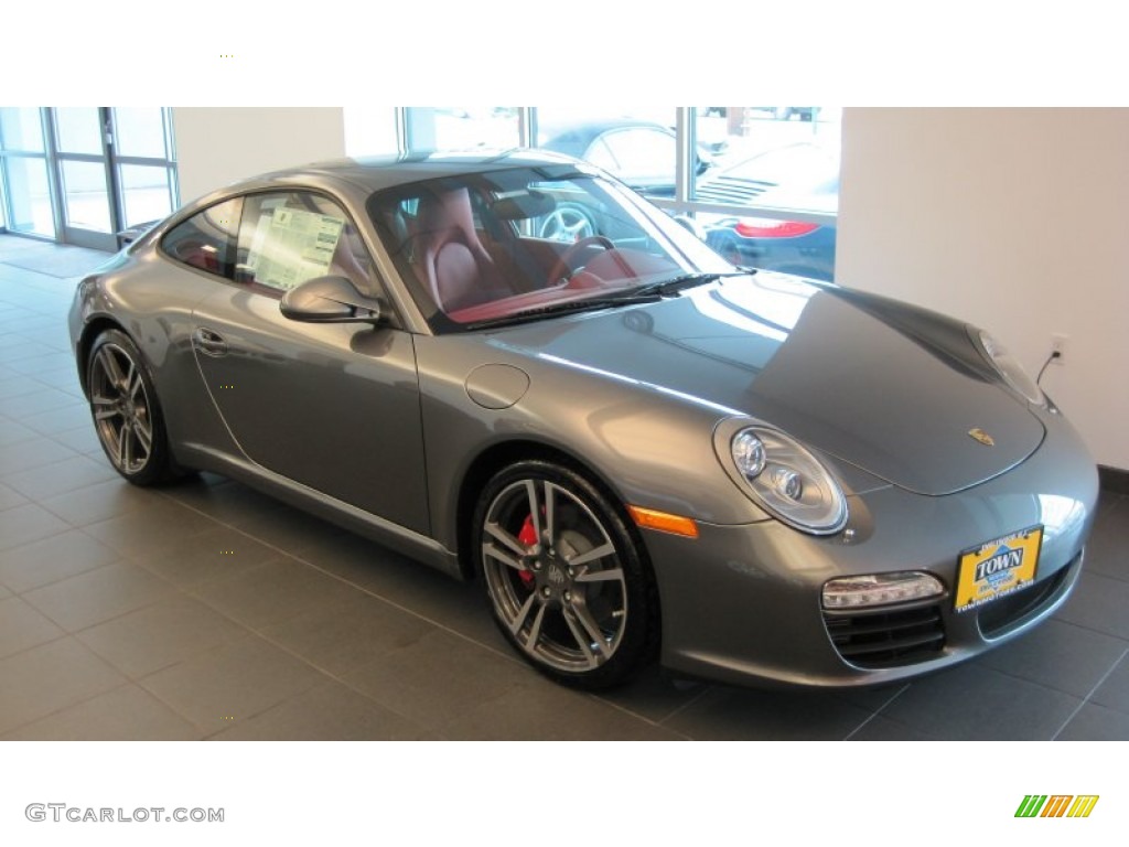 2012 911 Carrera S Coupe - Meteor Grey Metallic / Carrera Red Natural Leather photo #1