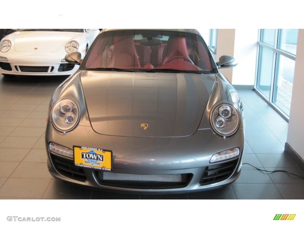 2012 911 Carrera S Coupe - Meteor Grey Metallic / Carrera Red Natural Leather photo #2