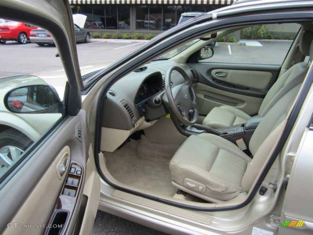 Blond Interior 2002 Nissan Maxima GLE Photo #61029172