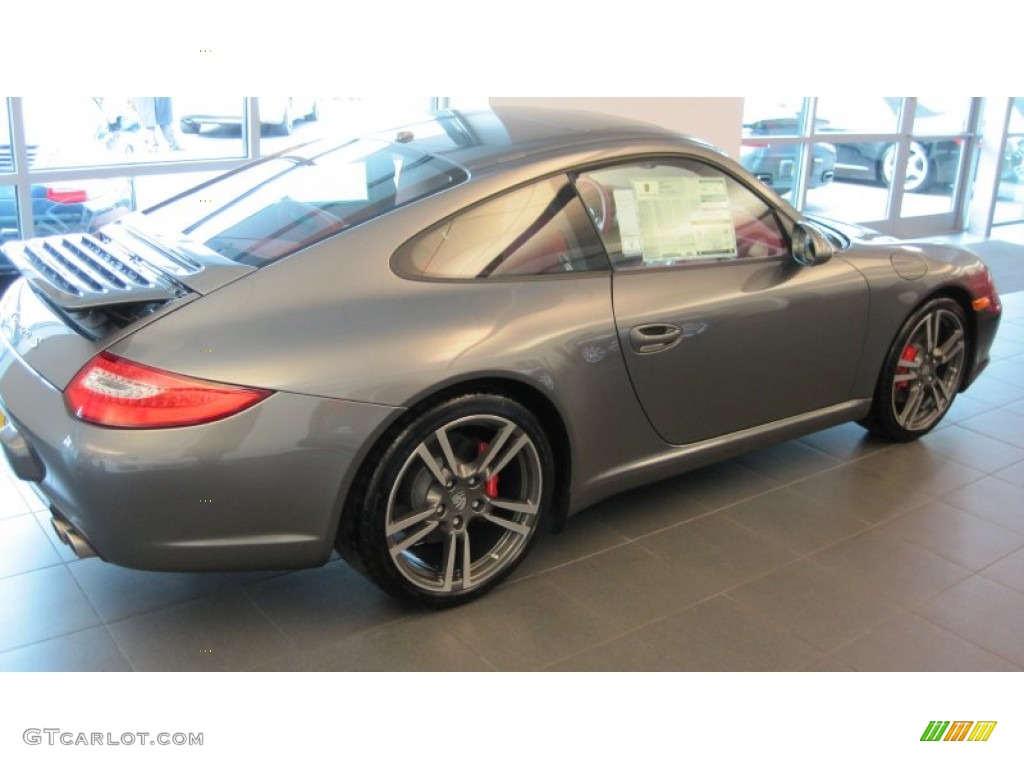 2012 911 Carrera S Coupe - Meteor Grey Metallic / Carrera Red Natural Leather photo #7