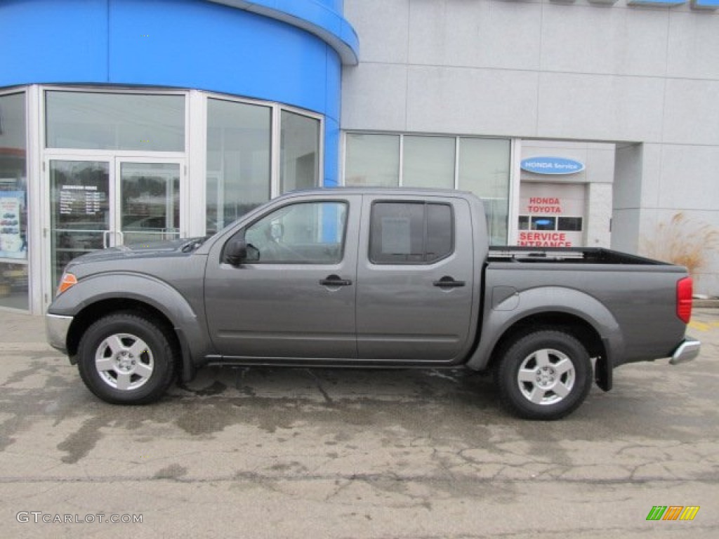 2007 Frontier SE Crew Cab 4x4 - Storm Gray / Steel photo #4